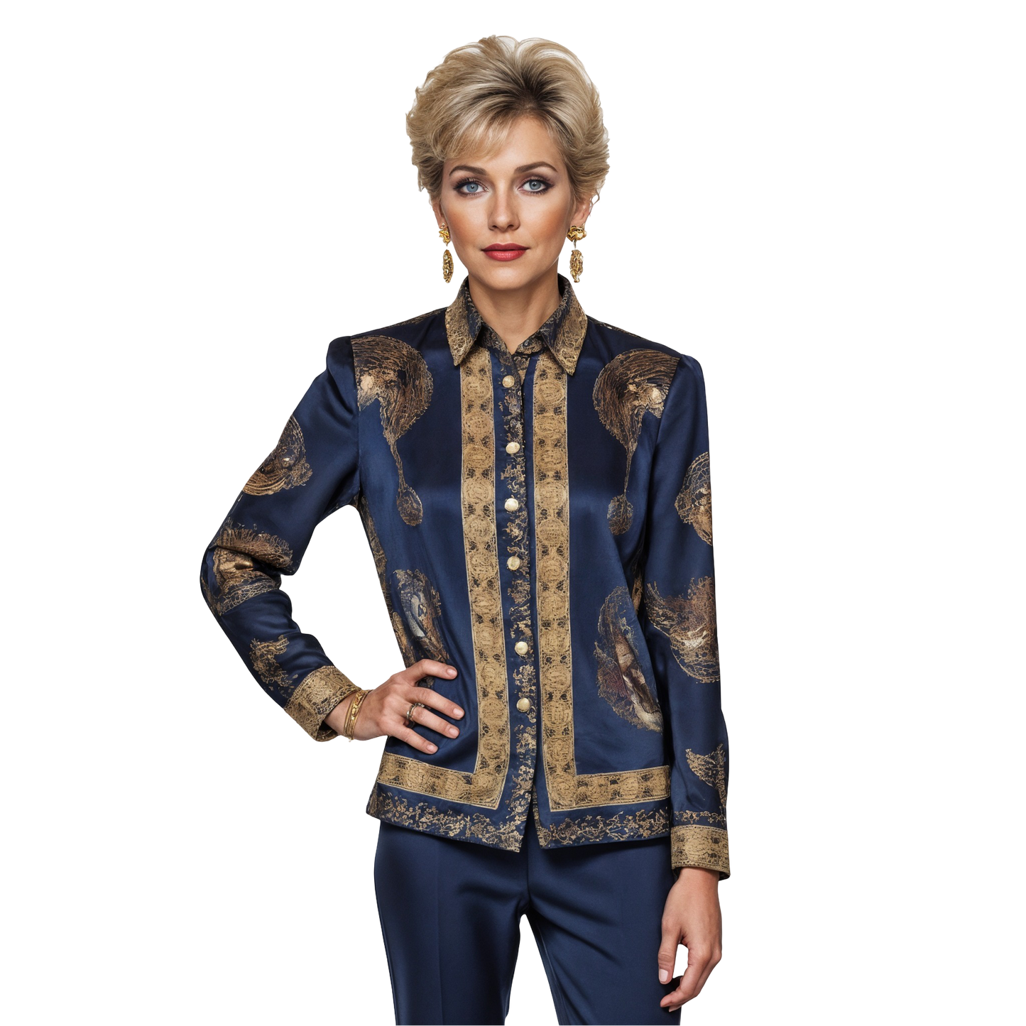 Jaguar Chain Secretary Blouse