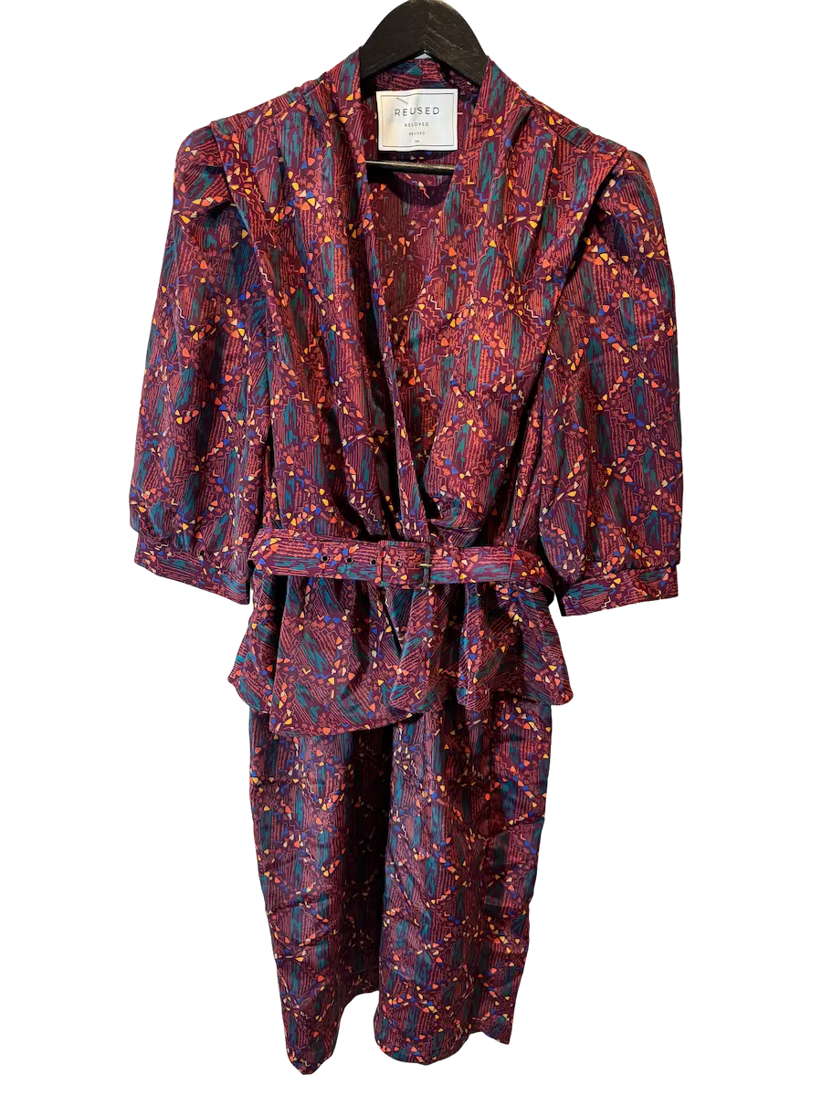 Orléans Abstract Peplum Dress