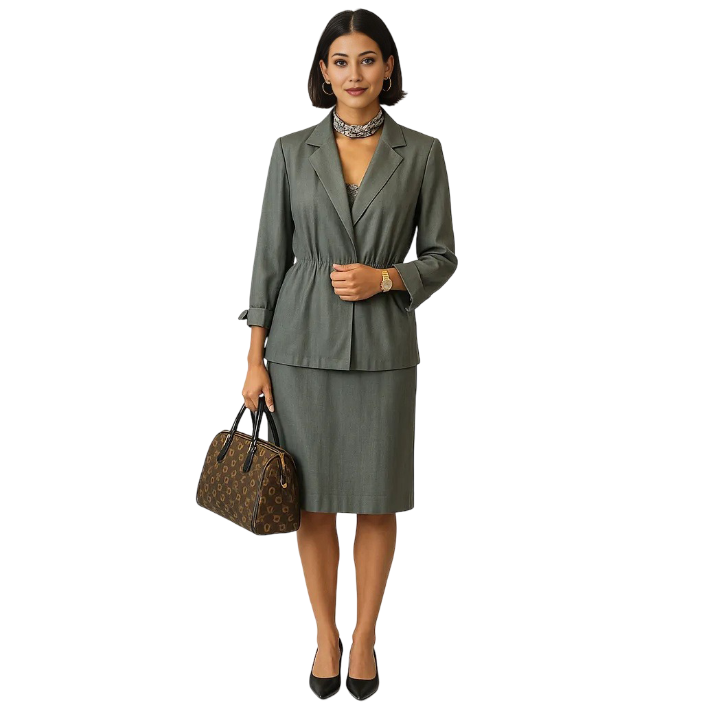 Cap d'Antibes Belted Suit Dress