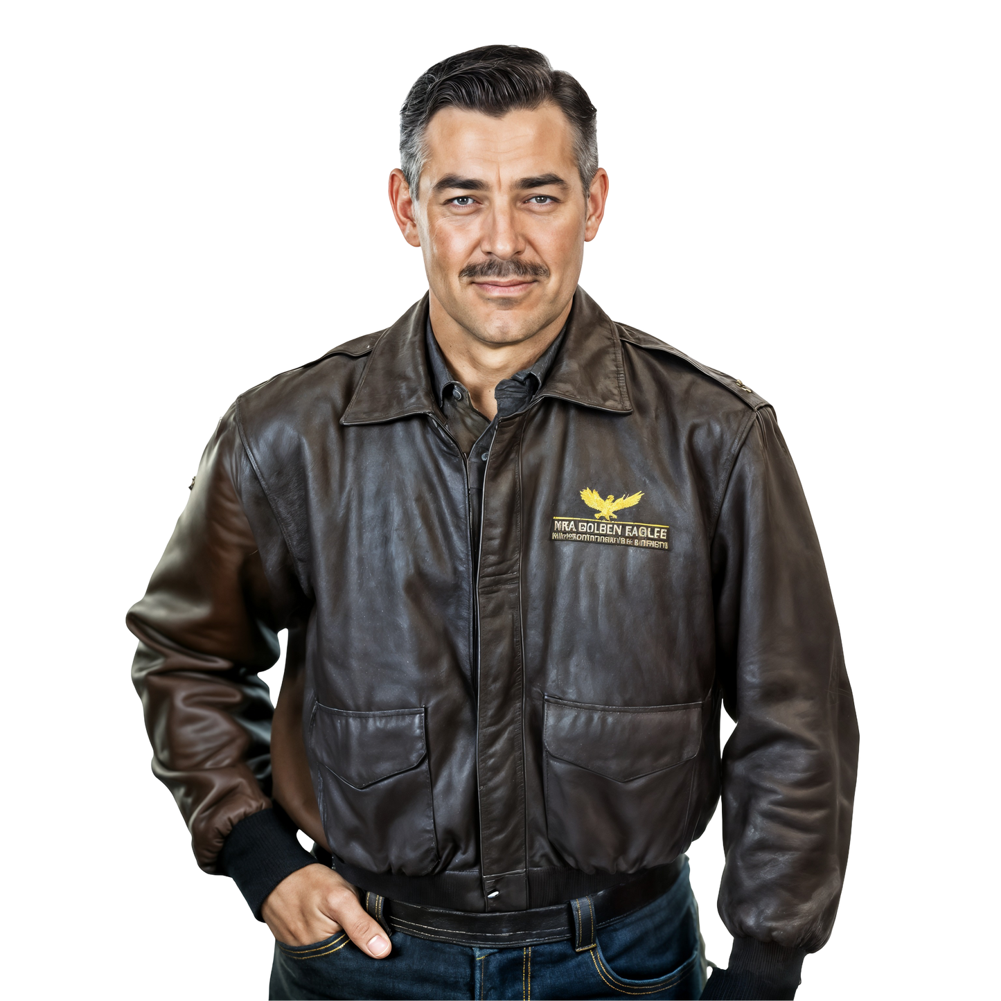 NRA Leather Bomber