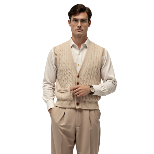 Cambridge Cable-Knit Vest