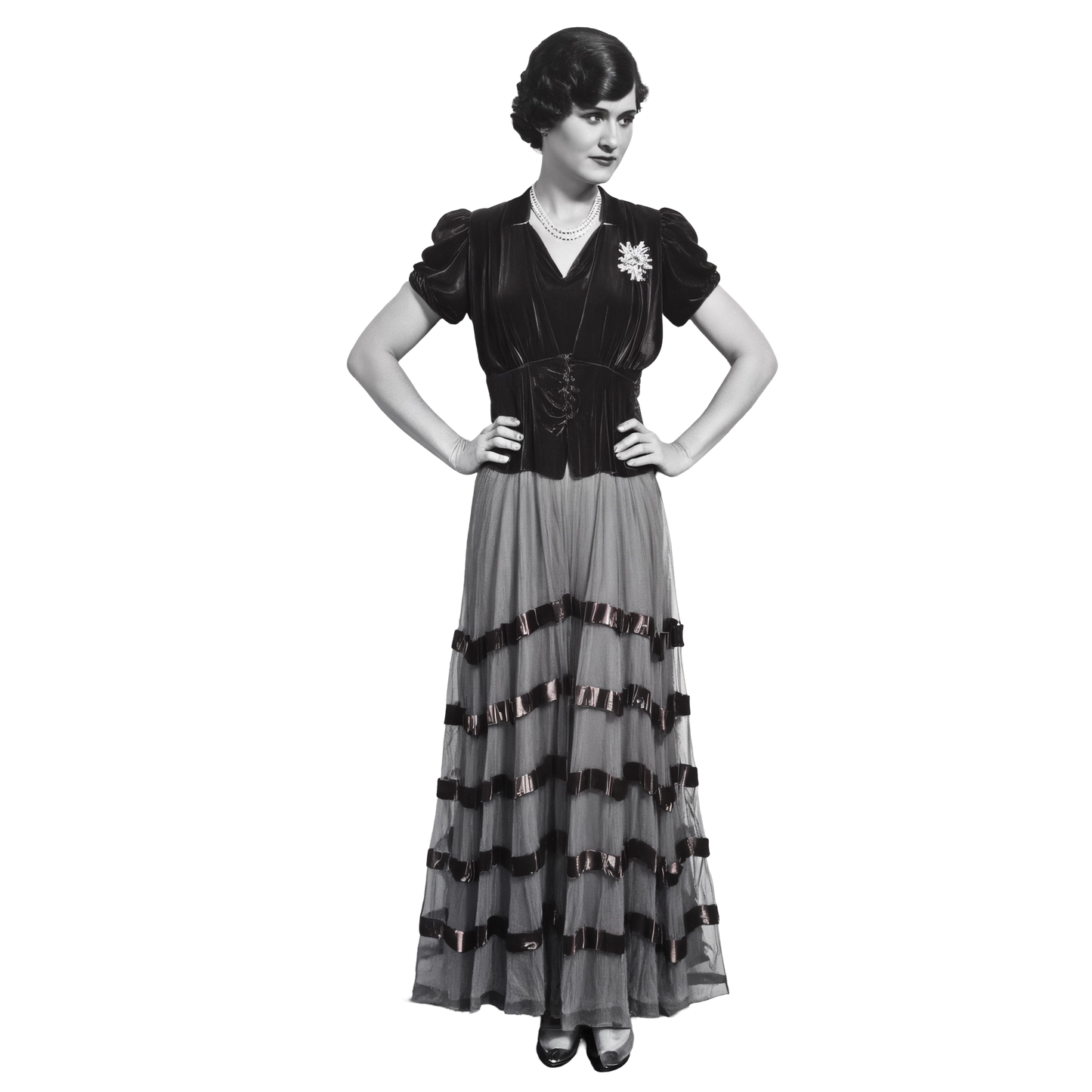 Cabaret Velvet Gown