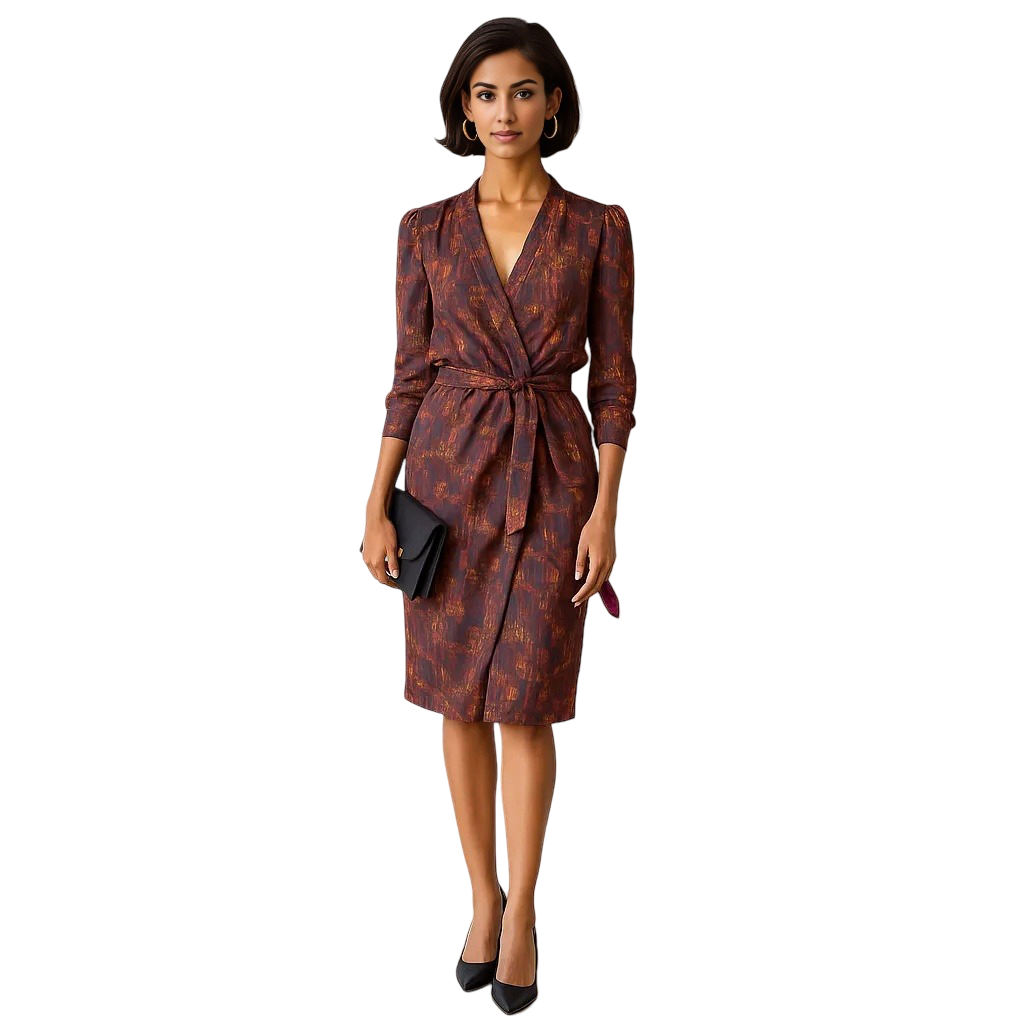 Orléans Abstract Peplum Dress