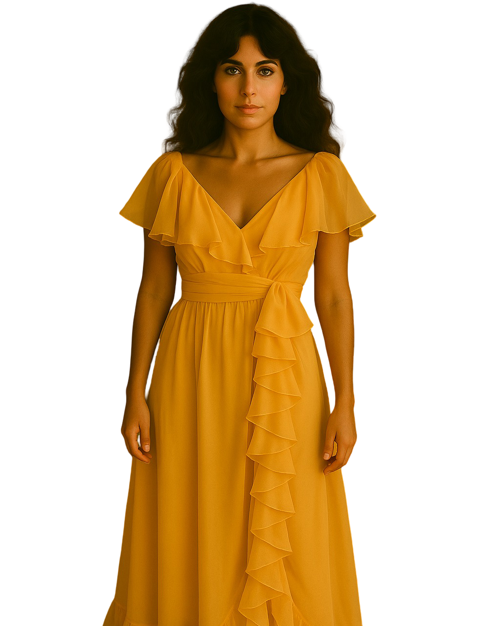 Saffron Mirage Gown