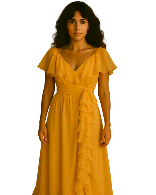 Saffron Mirage Gown