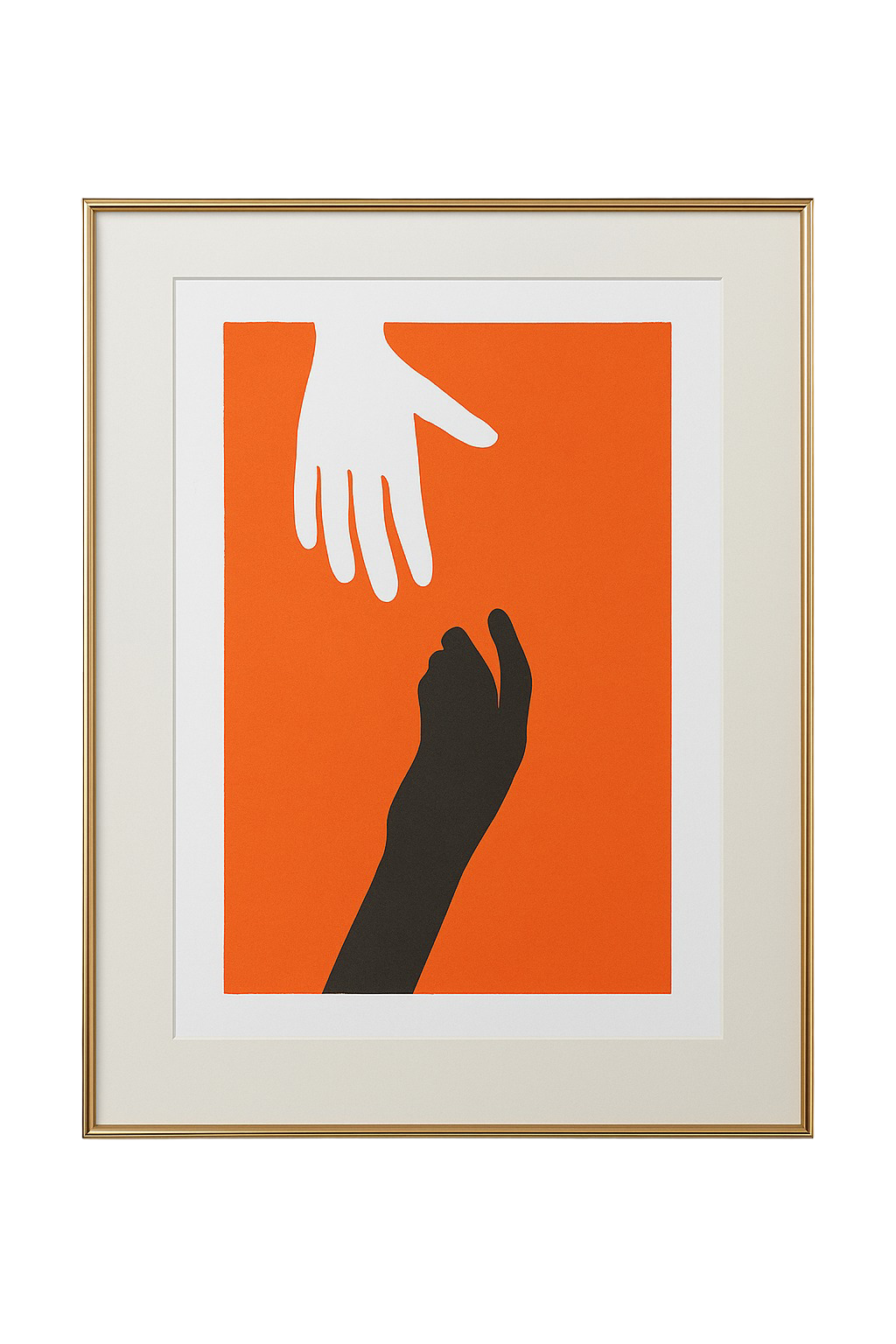 Reaching Hands, 1972, Screenprint on Paper, Color Study No. 4
