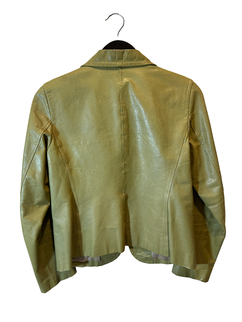 Midtown Matcha Leather Blazer