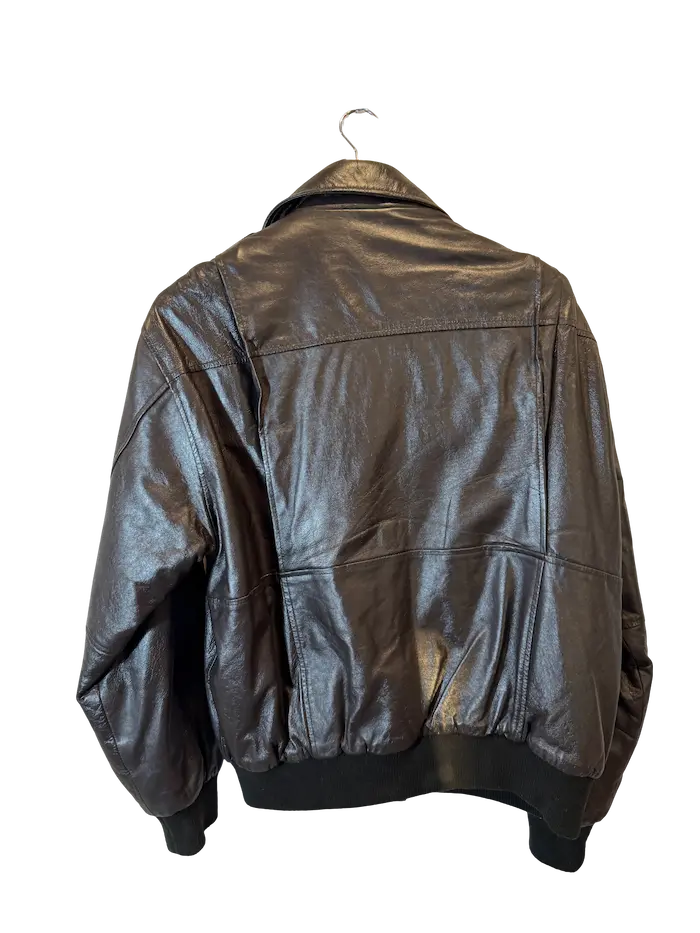 NRA Leather Bomber