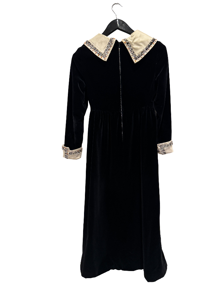 Velvet Matinee Collar Dress