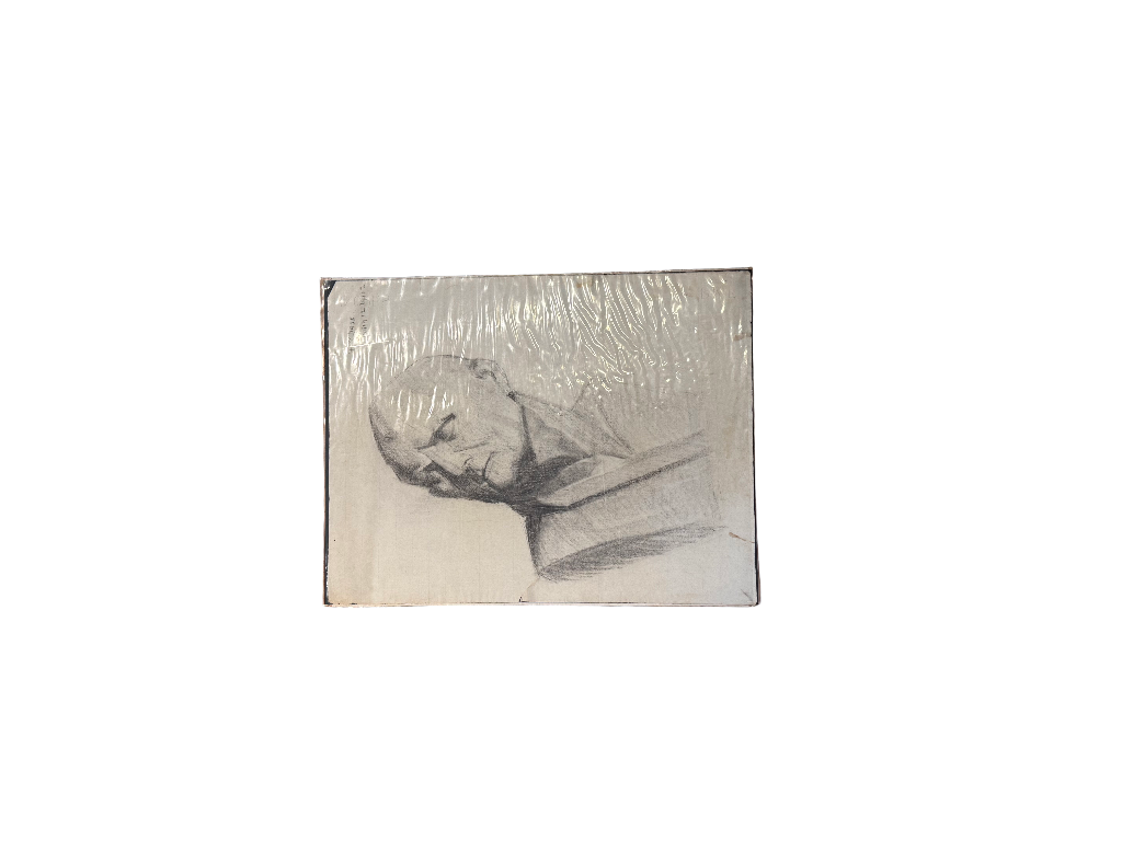 Bust of a Youth, 1925, Charcoal on Laid Paper, Atelier Exercise Sheet