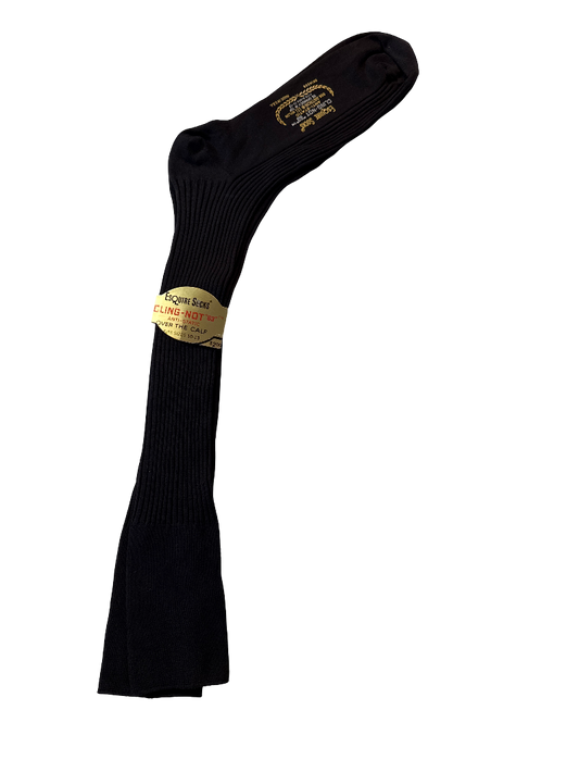 Esquire Socks – Classic Black “Cling-Not” Ribbed Dress Pair