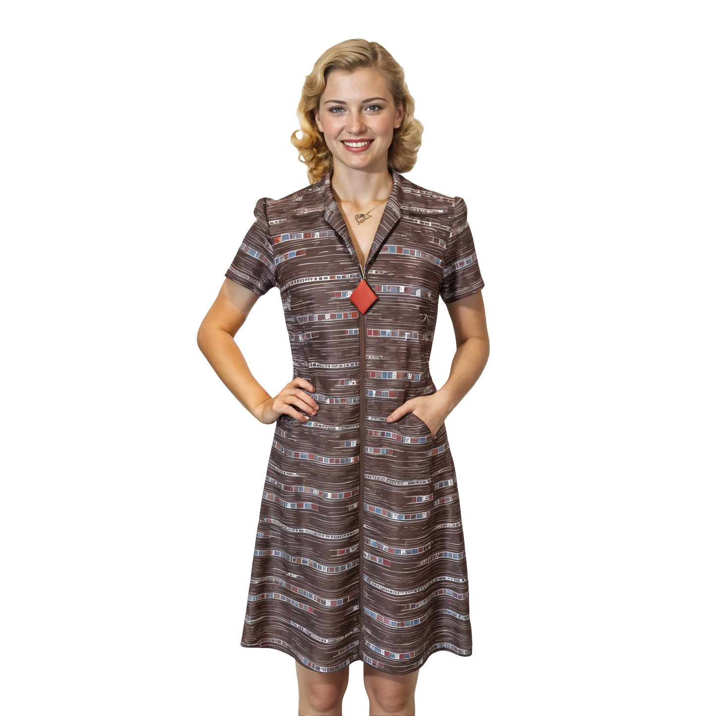 Checkerboard Sunday Zip Dress