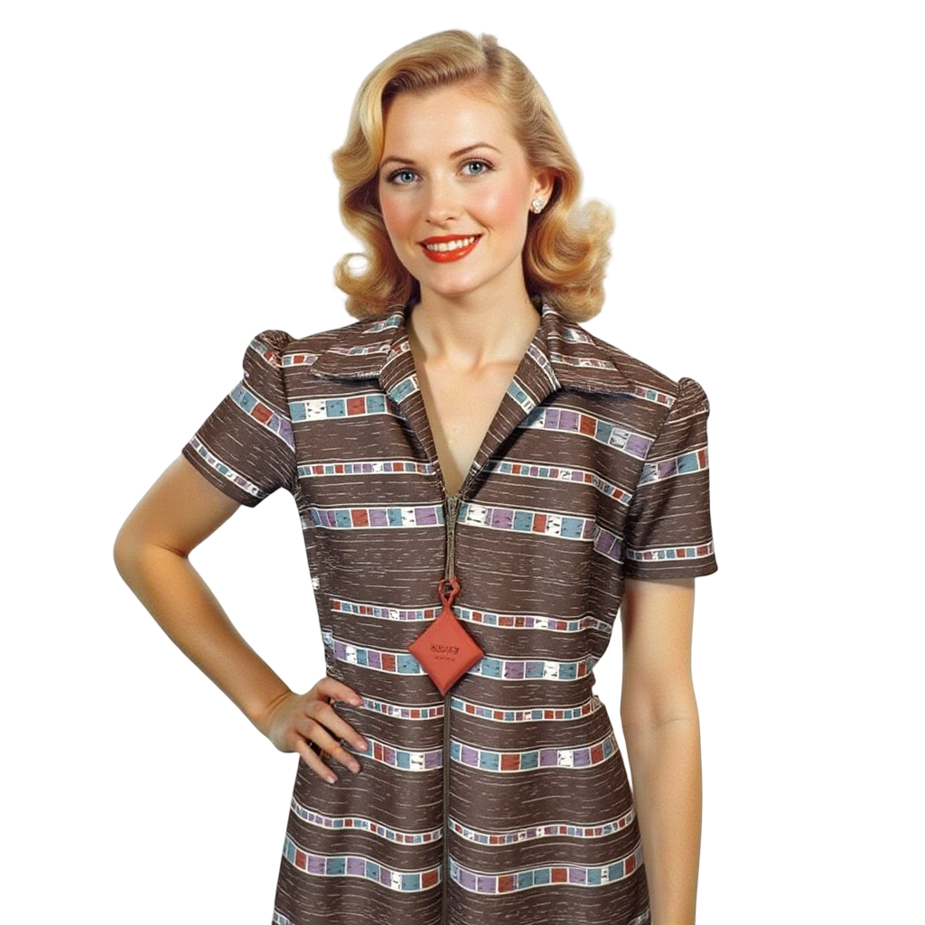 Checkerboard Sunday Zip Dress