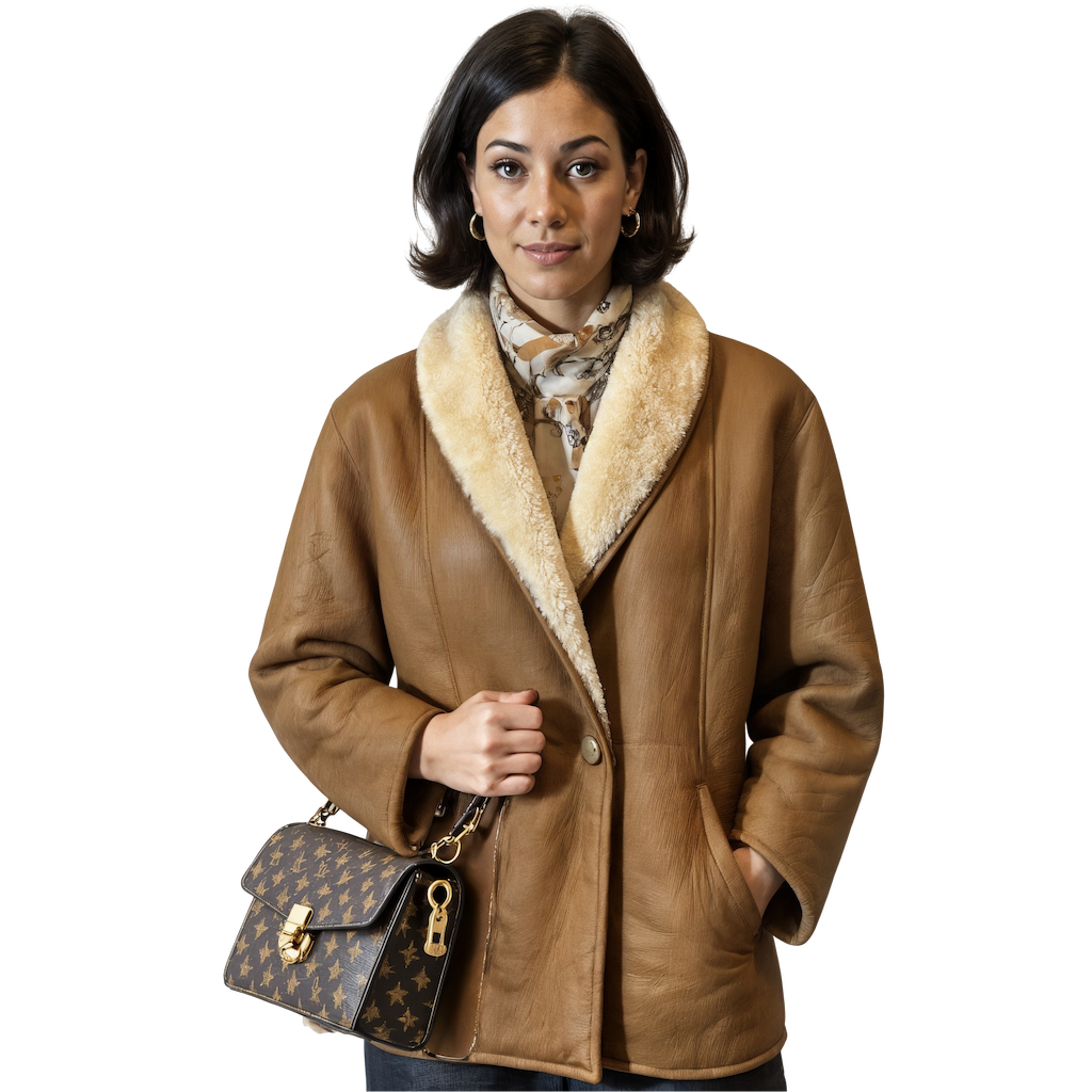 Cortina Shearling Wrap coat