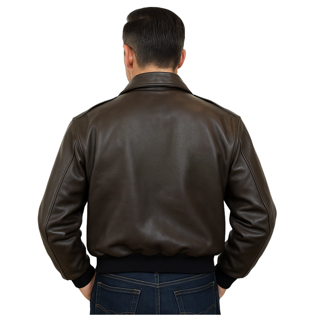 NRA Leather Bomber