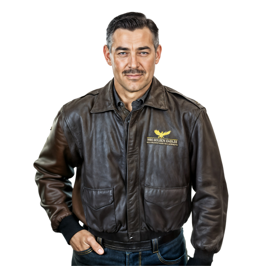 NRA Leather Bomber
