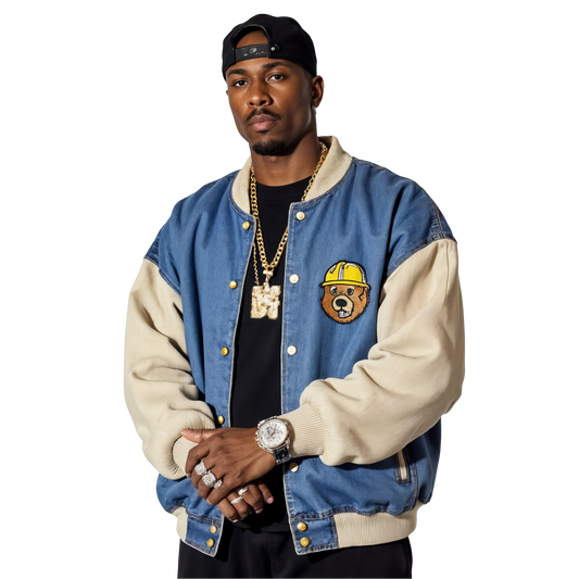 Hustler Denim Bomber